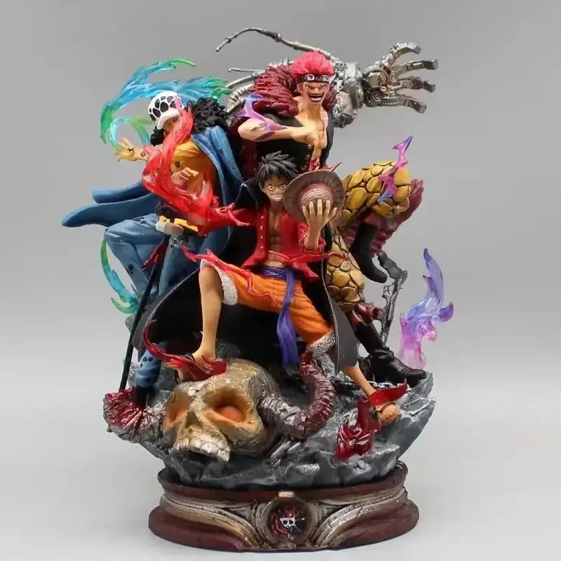 22cm One Piece Anime Figurine Three Captain Figure Kid Law
