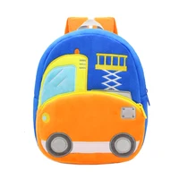2-4 years old kids engineering backpack cartoon excavator backpack plush kids small school bag toy backpack 3