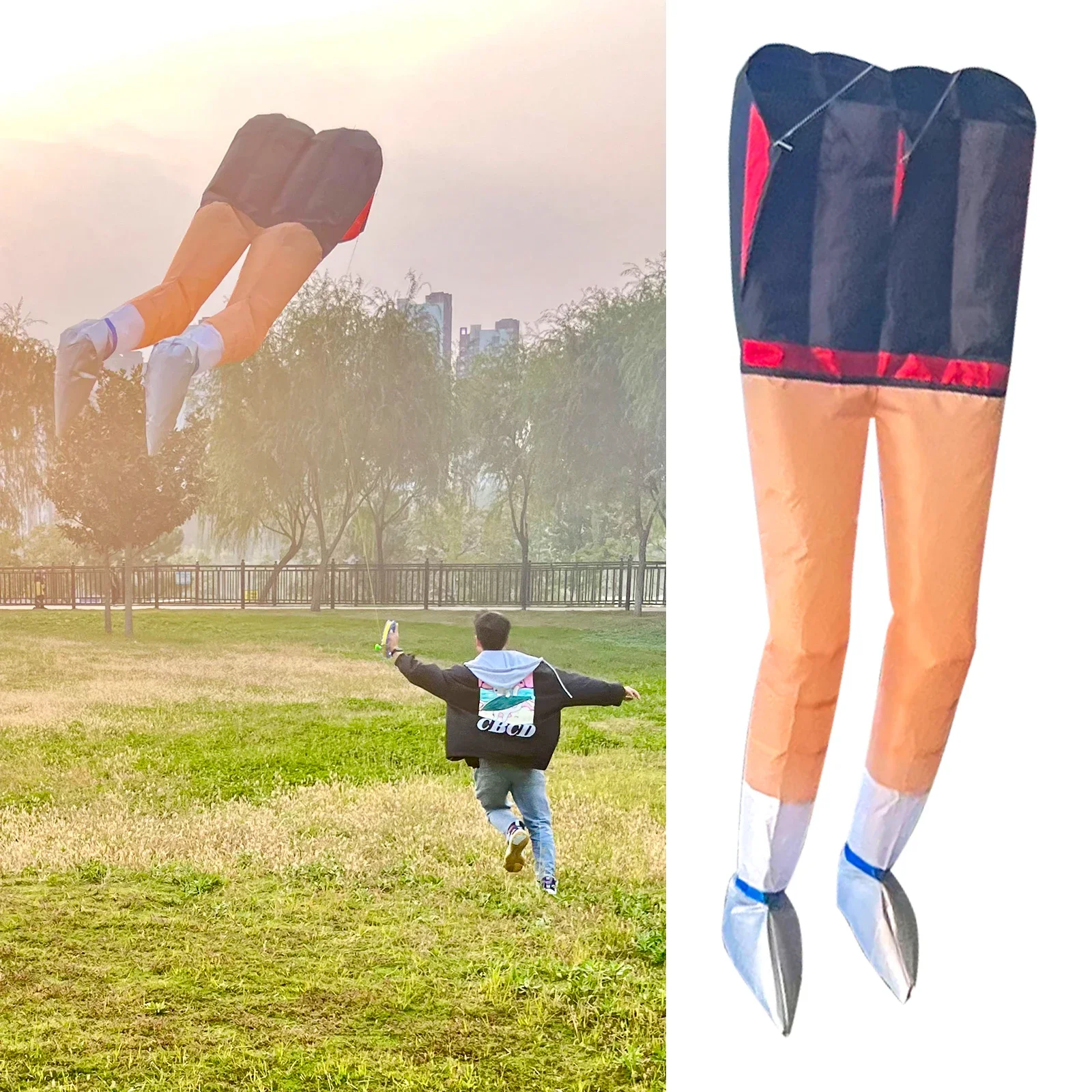 

Outdoor Flying Sports Software Inflatable Long Legged Kite Nylon Kite Easy To Fly Tear Resistant Parent-child Game Sports Toys