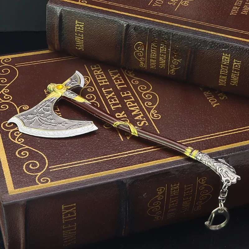 God of War Weapons The Leviathan Axe Kratos Weapon Keychain 18cm Game Peripheral Katana Metal Sword Keychain Gifts Toys Boys 2