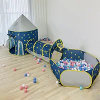 3 Pcs/lot Portable Children's Tent Beach Toys Ball Pool Rocket Tent Tipi Outdoor Children Tents Crawling Tunnel Kids Pop-up Tent 1
