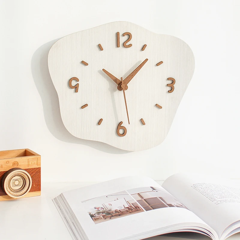 

Quartz Kids Clock Wall Hanging Wood Luxury Classic Modern Silent Clock Stylish Bedroom Horloge Murale Living Room Decoration