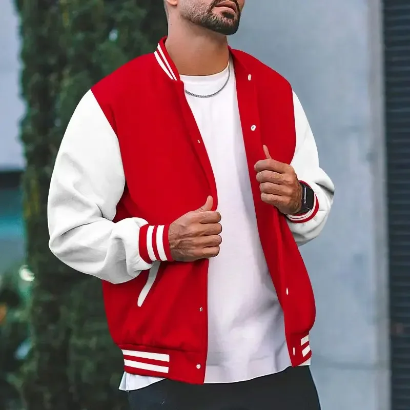 2025 Europe, America Spring and Autumn Jacket Men's and Women's Baseball Jacket Jacket Bomber Jacket Top 6