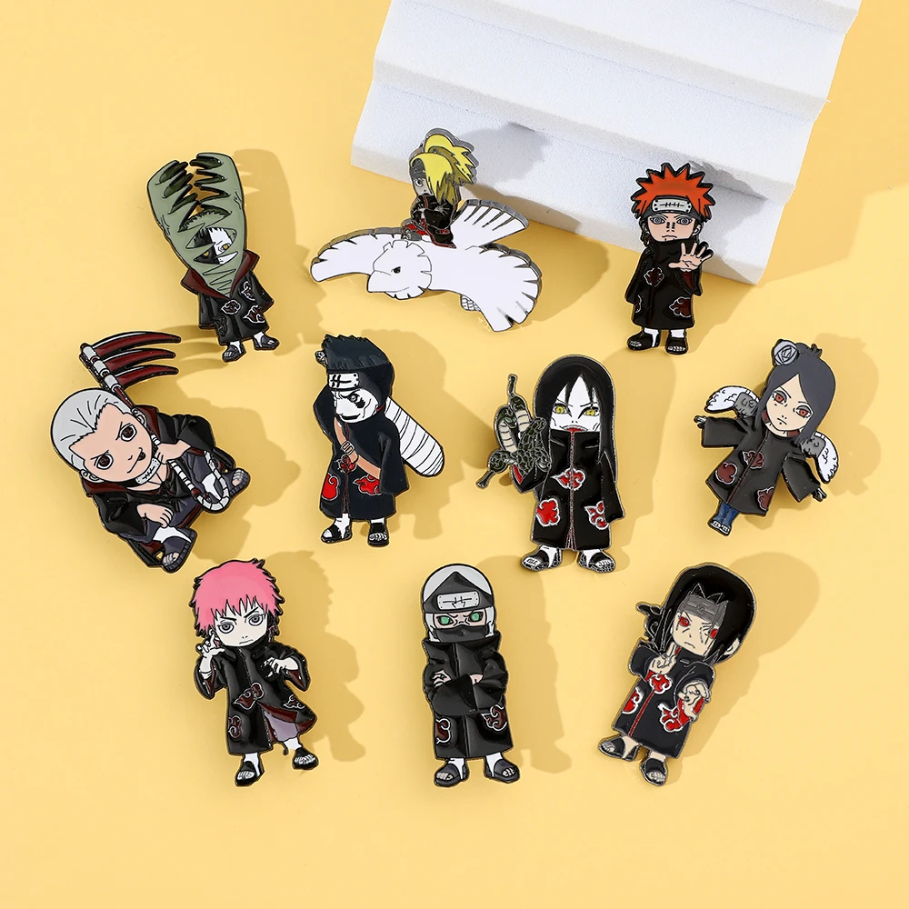 Metal Brooch 3/4/10 Pcs Cartoon blood anime characters creative personality Decoration backpack clothing accessories