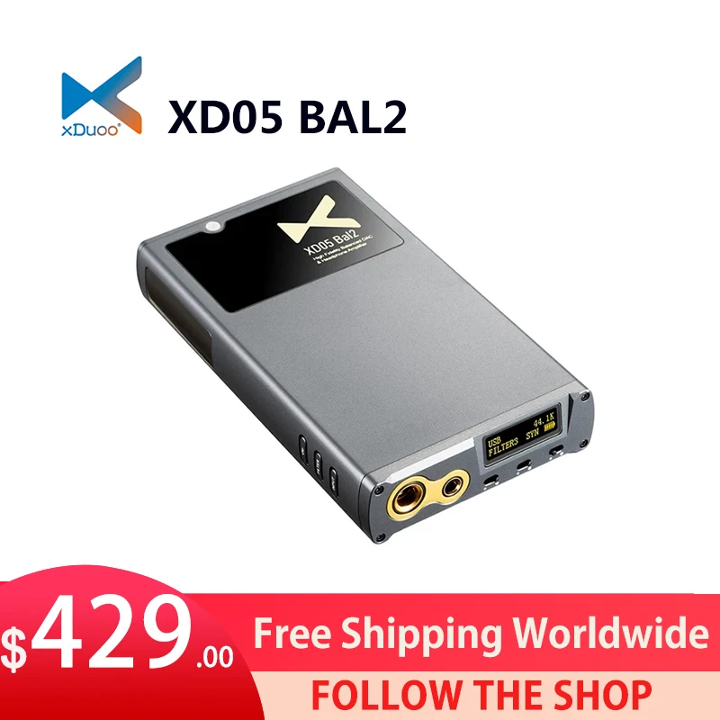 

Портативный декодирующий усилитель для наушников XDUOO XD05 Bal XD-05 сбалансированный DAC 32 бит/768 кГц DSD512 xd05bal