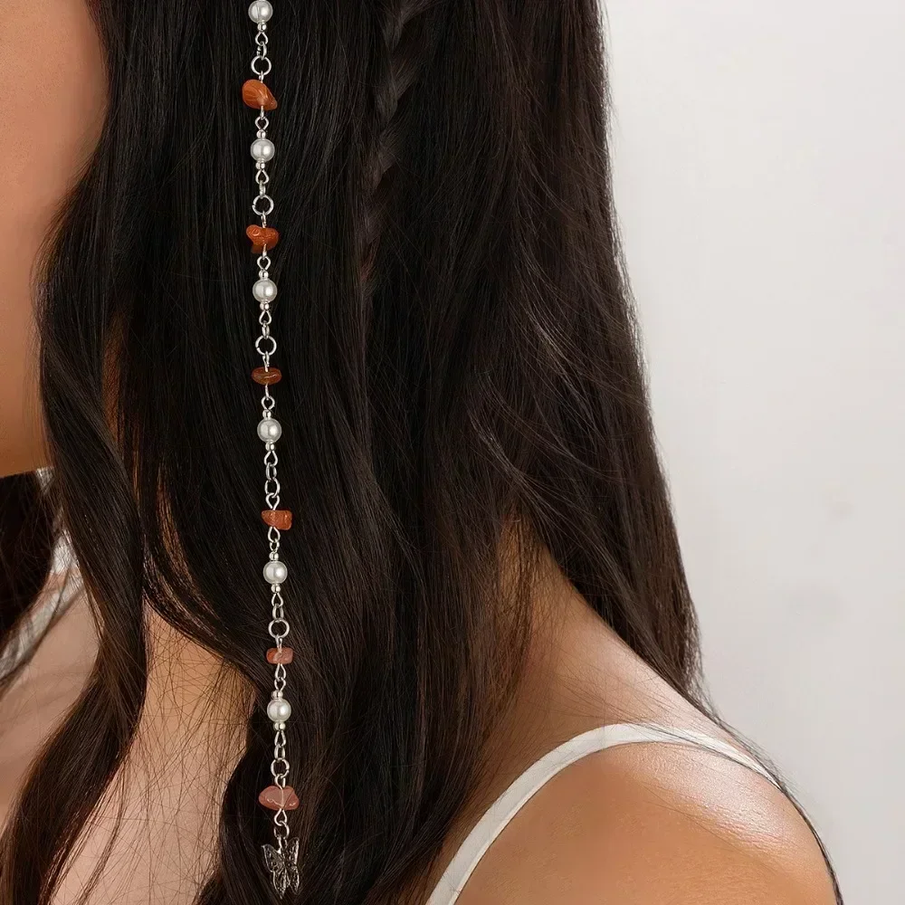 Elegant Hair Jewelry Set: Butterfly, Star, and Bead Hair Accessories