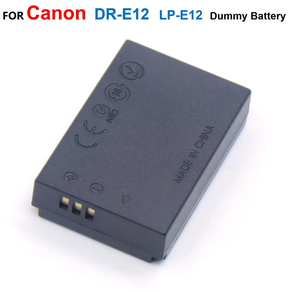 

DR-E12 DC Coupler LP-E12 Dummy Battery Fit Camera Power Adapter Charger Supply For Canon EOS M EOS-M2 EOS M50 M10 M100 EOS-M100