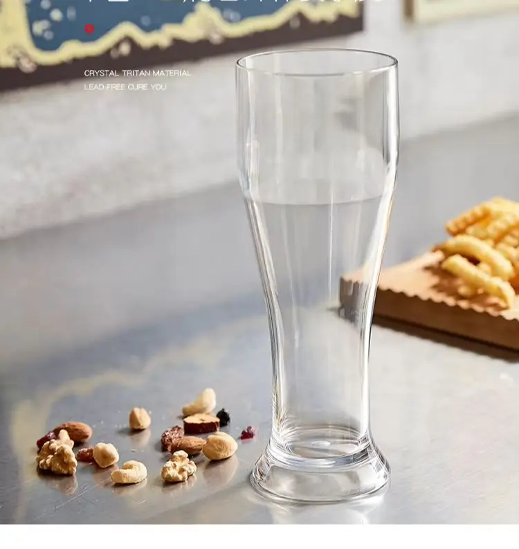 480ml Clear Water Cup Beer Wine Glass Unbreakable Tritan Plastic Food Grade Transparent