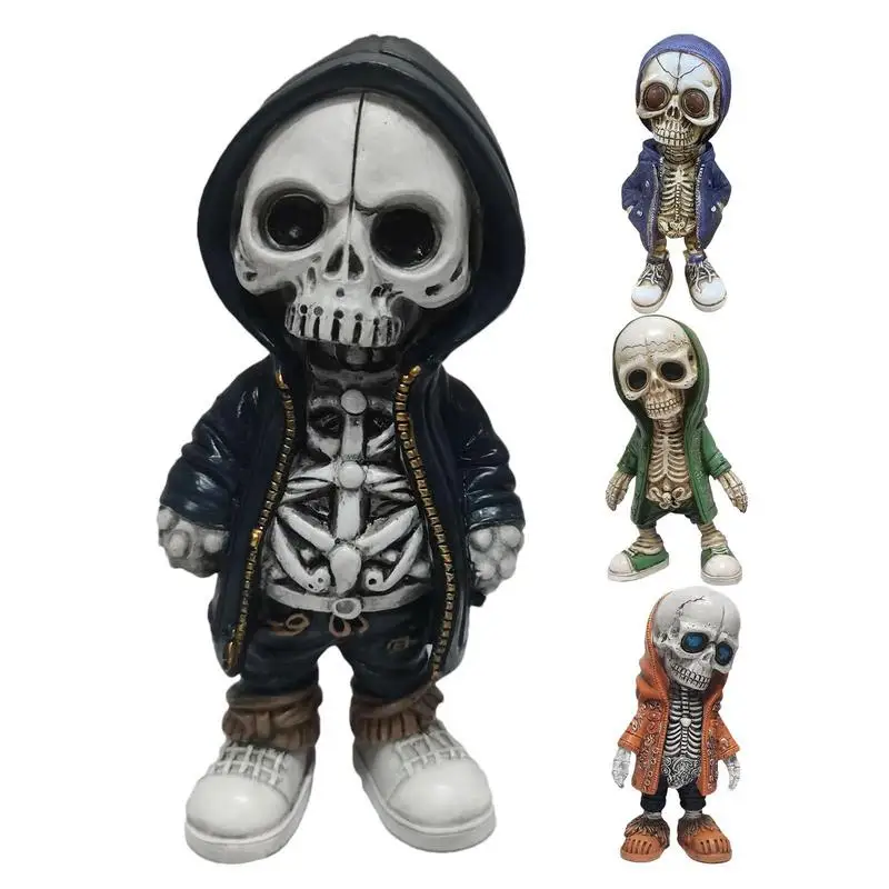 

Cool Skeleton Figurines Cool Skeleton Figurine Skull Ornament Human Skull Resin Sculpture Skeleton Doll Miniatures For Halloween