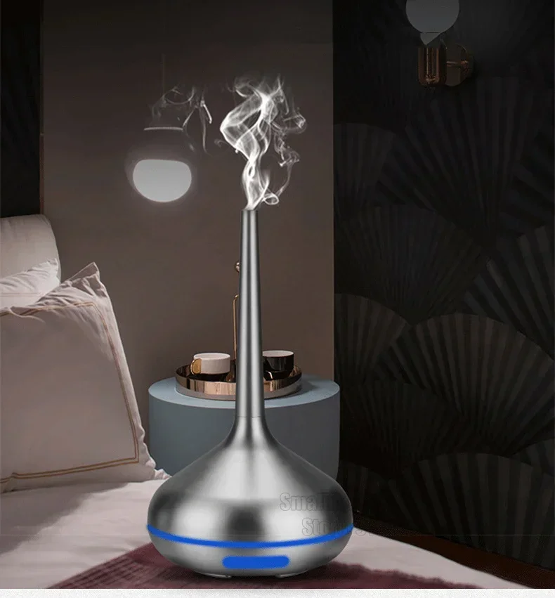 Description Picture 4 of itemUSB Humidifier aromatherapy machine USB home mini night light essential oil diffuser wood grain metal brushed texture