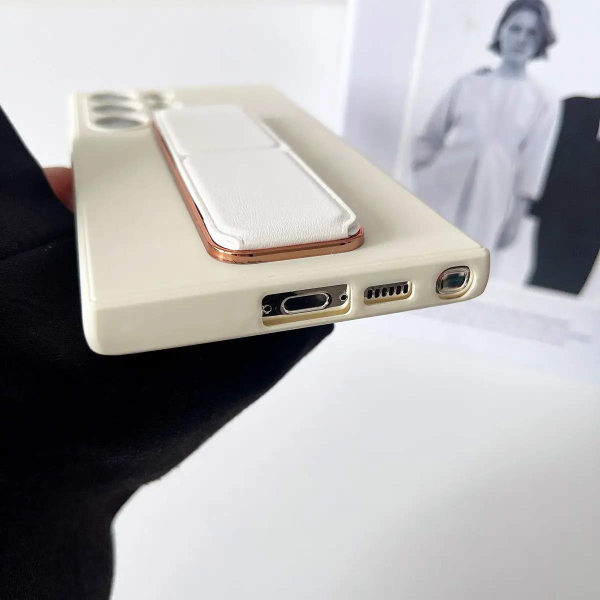 Magnetic Stand Phone Case with Wrist Strap Holder and Protector