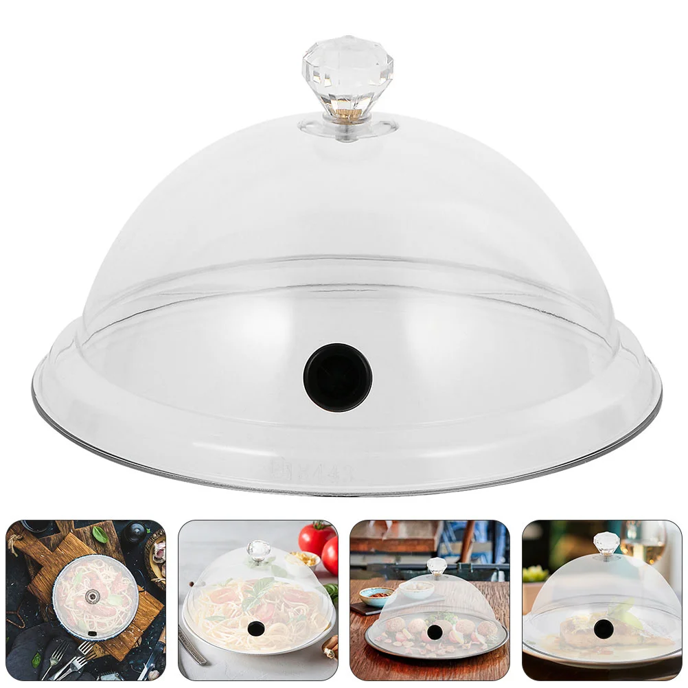 

2 Pcs Hood Cuisine Smoking Cover Food Smoke Lid with Practical Acrylic Cake