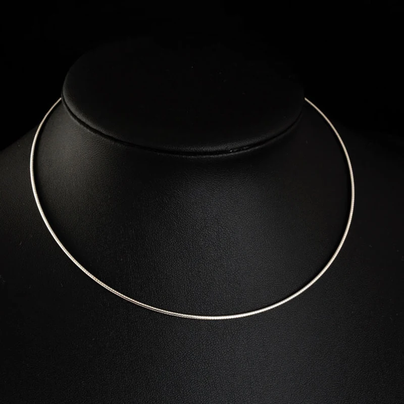 Real 925 Silver Italian Snake Chain Torques Choker Necklace For Women Jewelry On The Neck Female Luxury Quality Jewelry