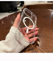 Transparent Luxury Magnetic Wireless Charging Phone Case - iPhone 12 Mini (Clear)