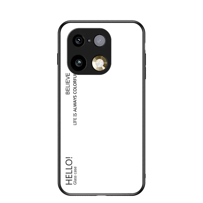 Gradient Tempered Glass Hard Back Protective Case with Anti-Fall Bumper