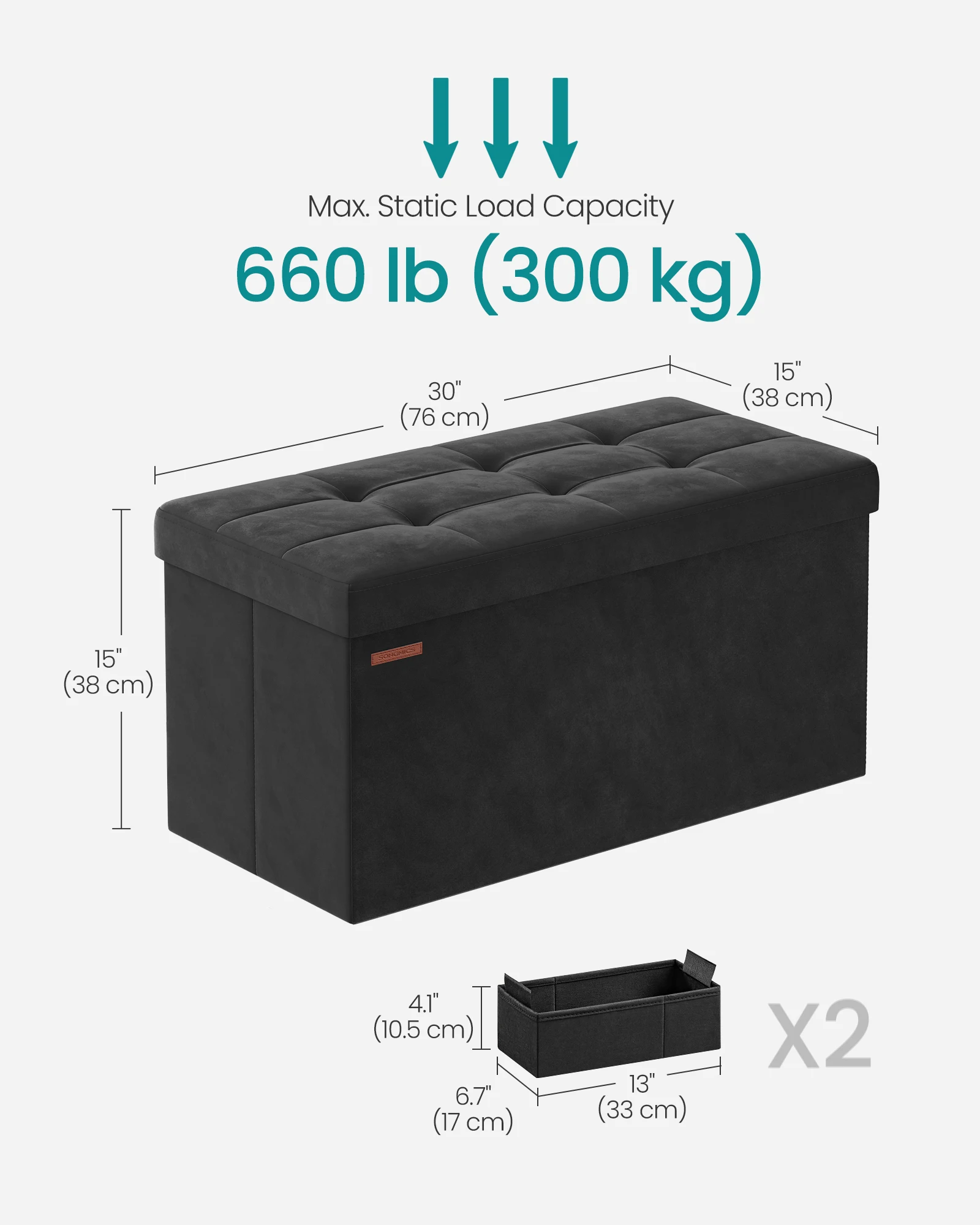 Strong load capacity ottoman