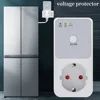 Automatic Voltage Protector Socket Switcher AC 220V Power Surge Safe Protector EU Plug Socket Voltage Safe Refrigerator Protect 3