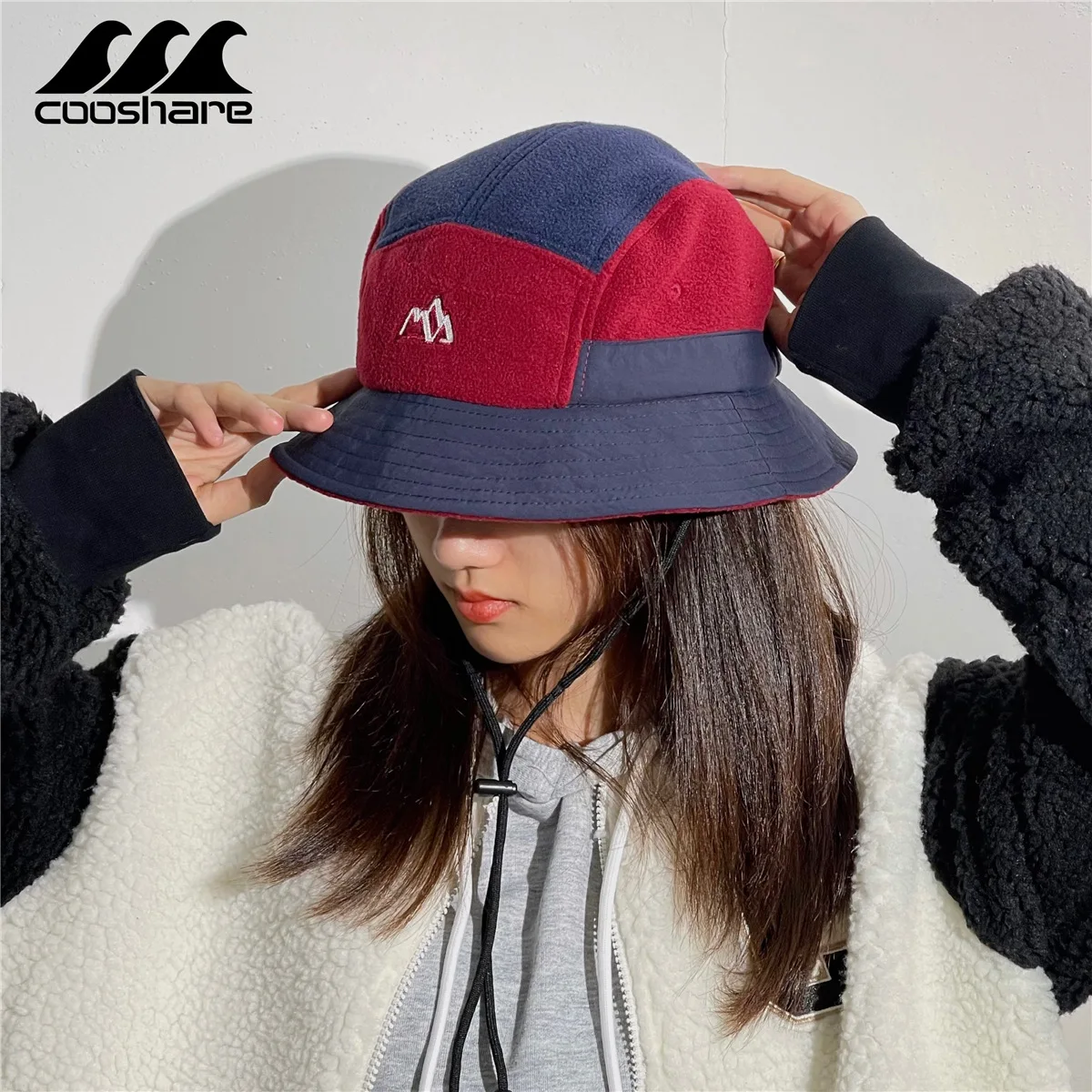 

Fisherman's Cap Men Women Autumn Winter Colour Blocking Padded Thickened Basin Cap Tweed Cold Mountaineering Cap Warm Plush Cap