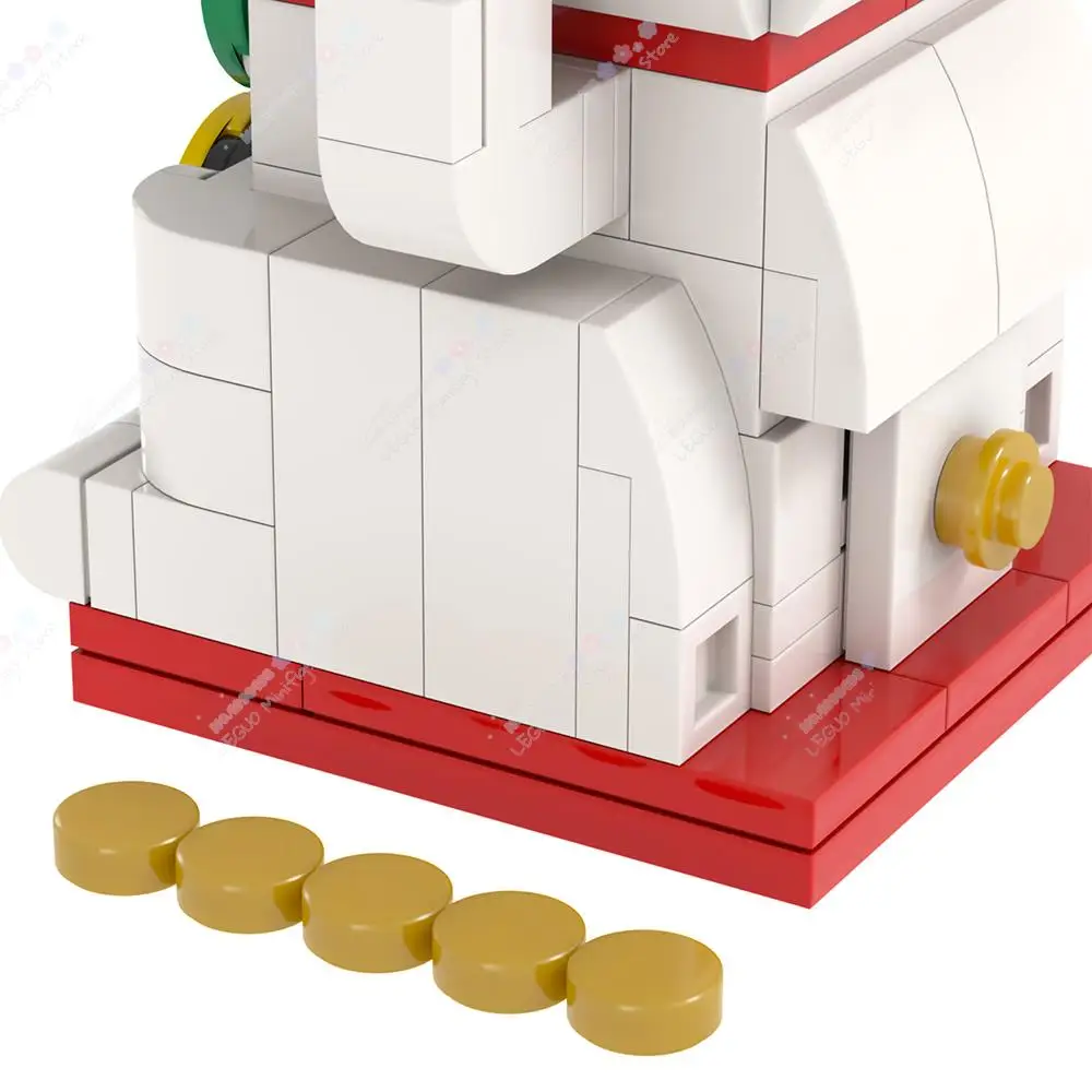 MOC1107 크리에이티브 시리즈 MOC 빌딩 블록, DIY 포춘 고양이 모델, 행운의 돈 그림 장식, 조립 벽돌, 어린이용 장난감