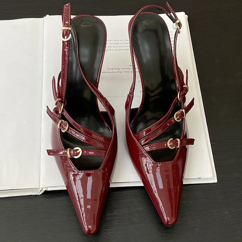 Zapatos de tacón fino para mujer, Sandalias de tacón alto con