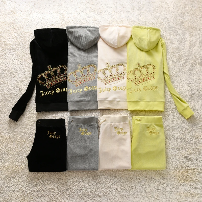 

Y2K Velvet Tracksuit Suit Winter Casual Women Velvet Sportswear 2pc Suit Women Velvet Suit Pants