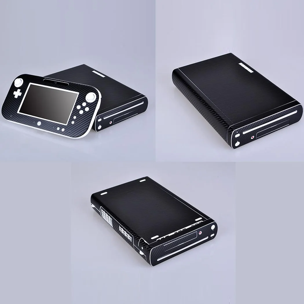 Nintendo Wii U Console Black Carbon Fiber Film Protector