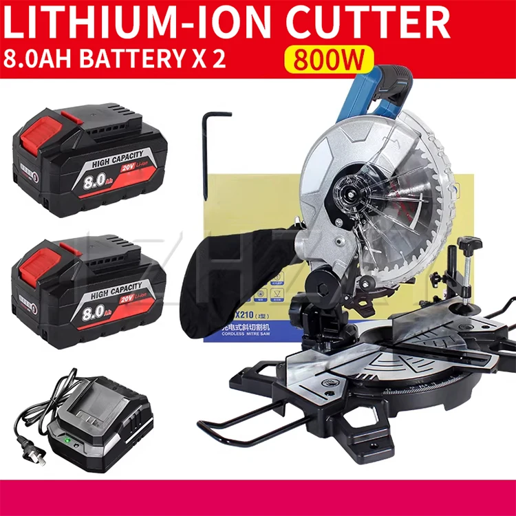 45° Brushless Lithium-Ion Mitre Saw, Adjustable Angle, 4.0/6.0/8.0Ah Lithium-Ion
