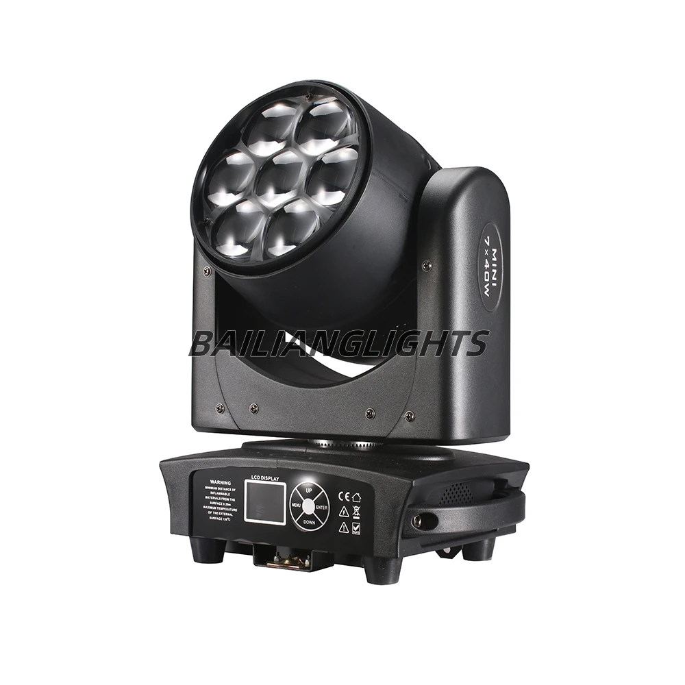 1-4PCS 7X40W RGBW 4IN1 LED Beam+Wash Zoom Eyes Bee Moving Head Light DMX Stage Light 2