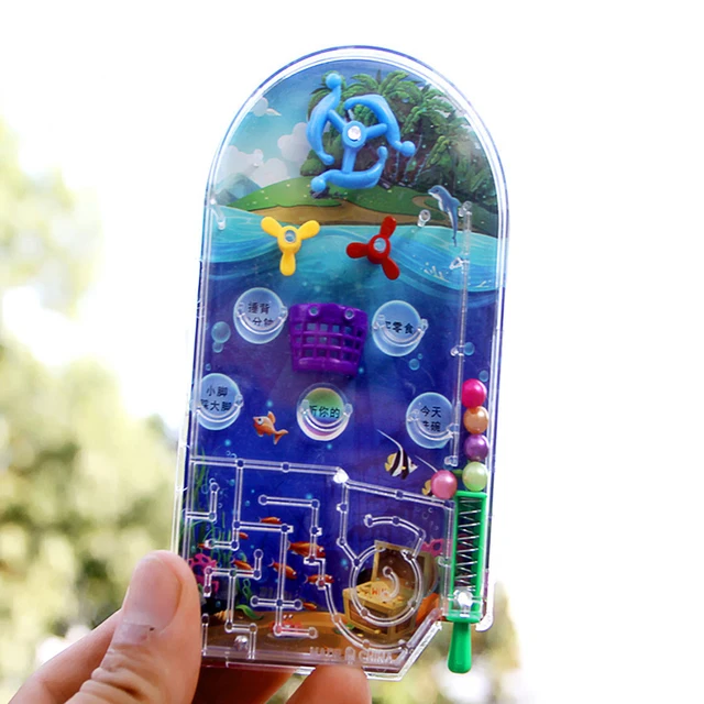 Pocket Pinball Desktop Shooting Game Party Mini Puzzle Toy Peer Interaction Labyrinth Beads Ejection Child Kid Gift Random 5