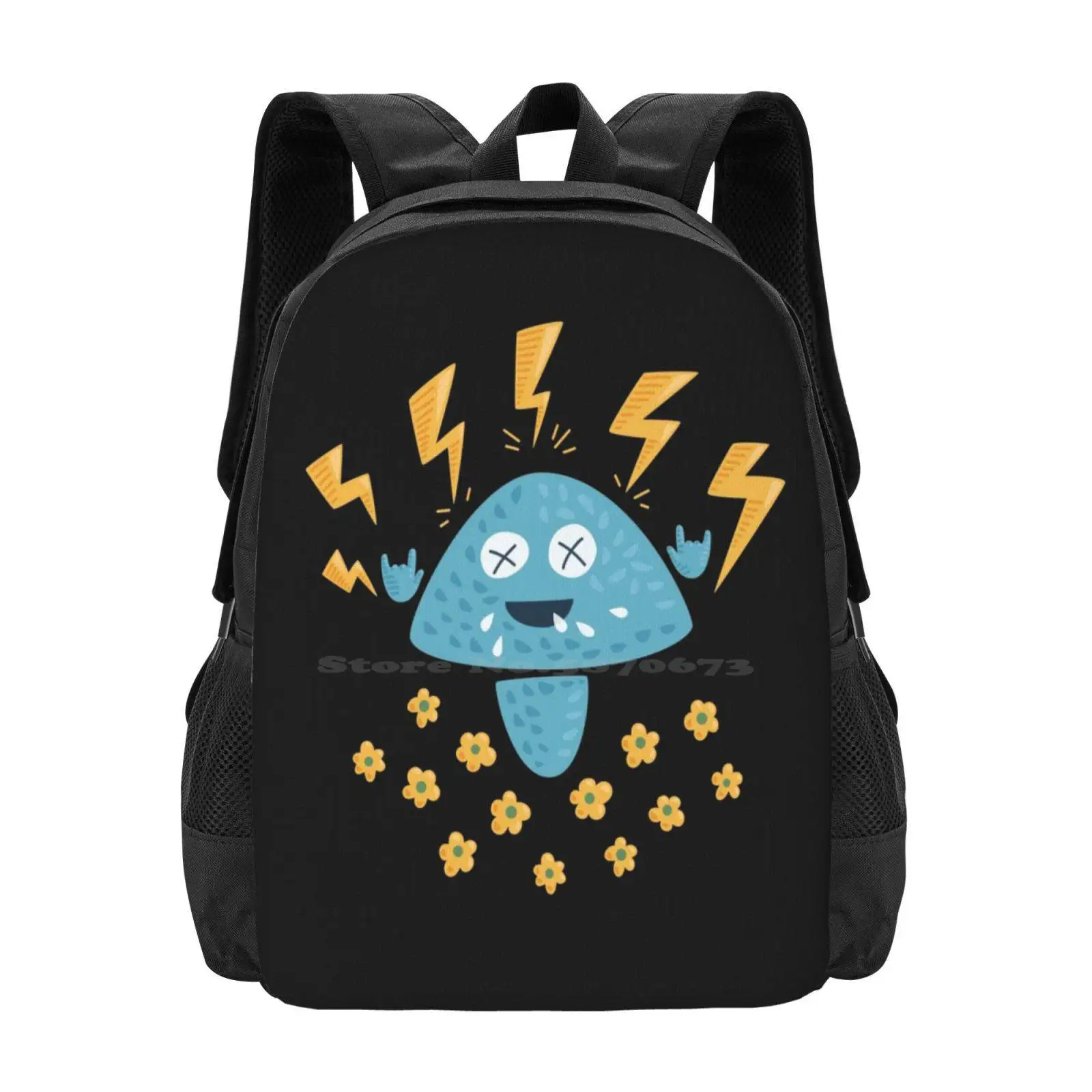 

Тяжелый металлический гриб, Забавный дизайнерский рюкзак с 3D рисунком, Студенческая сумка, глупый тяжелый металлический гриб, Забавный музыкальный