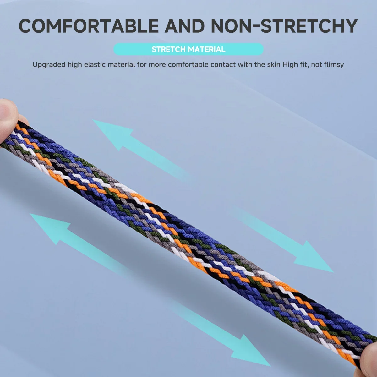 Braided Nylon Loop Strap – Versatile and Stylish Watch Bracelet, 22mm/20mm