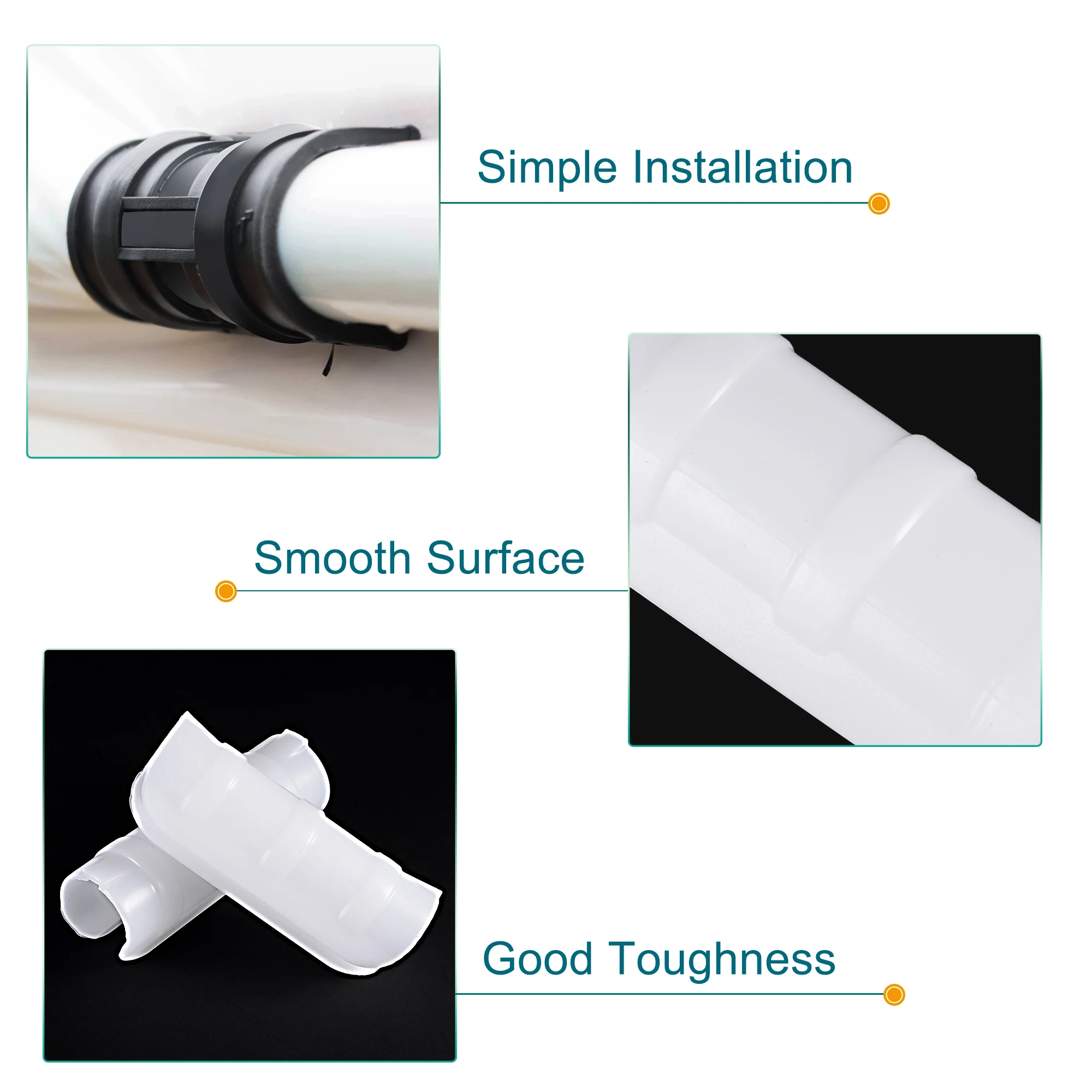 24 pezzi clip per tubi da giardino, clip in plastica per kit di