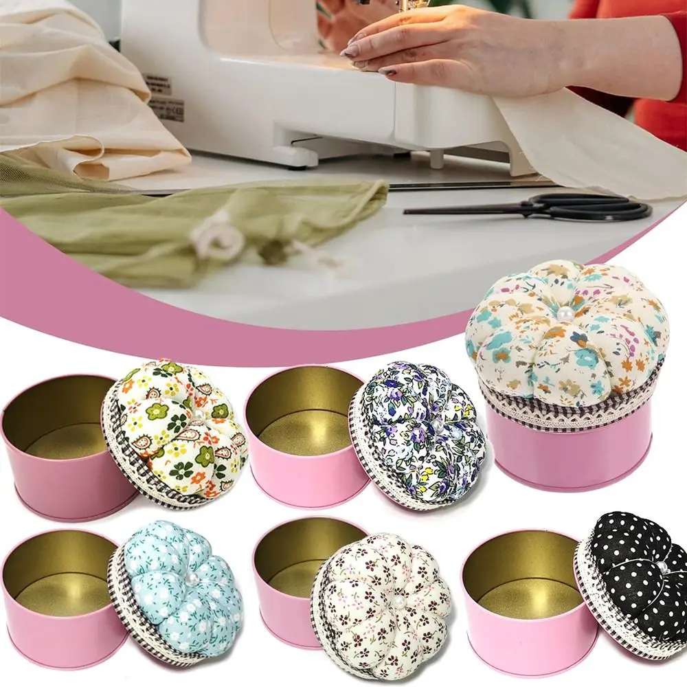 

Pumpkin Shap Sewing Pin Cushion Needlework Button Storage Sewing Pin Storage Box Handcraft Craft Needle Holder