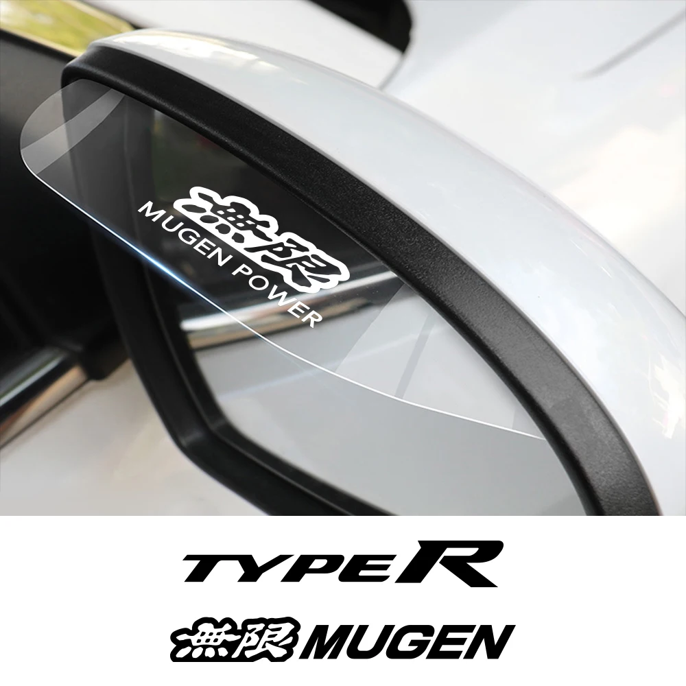 Transparent Car Rearview Mirror Rain Eyebrow For Honda Civic Fk8 Fk2 Fk7 Type R Accord Crv Fit Mugen 2012-Accessories
