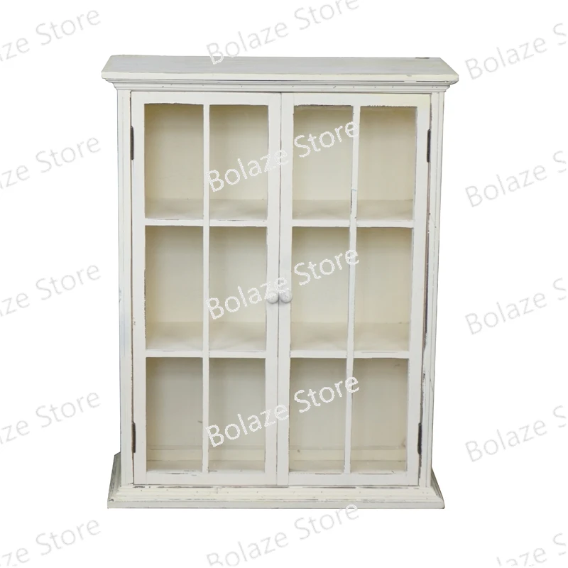 

hand painted wooden french shabby chic wall cabinet