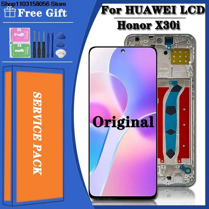 

6.7para huawei honor x8 jogar 6t pro display lcd quadro da tela do painel de toque digitador para honra x8 x30i TFY-AN00 lcd