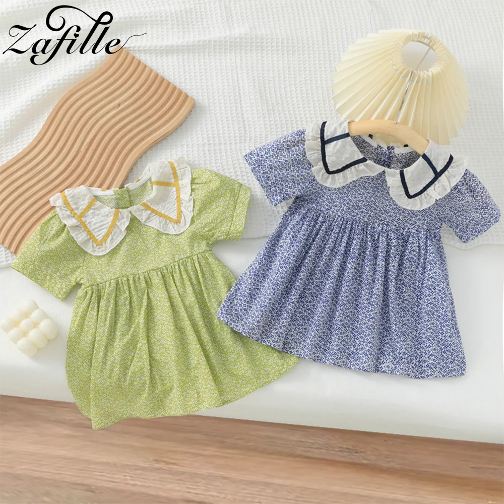 

ZAFILLE Cute Bodysuit Dress For Newborns Girls Clothing Floral Print Baby Clothes Summer Kids Infant Outfits Party Girls Dresses