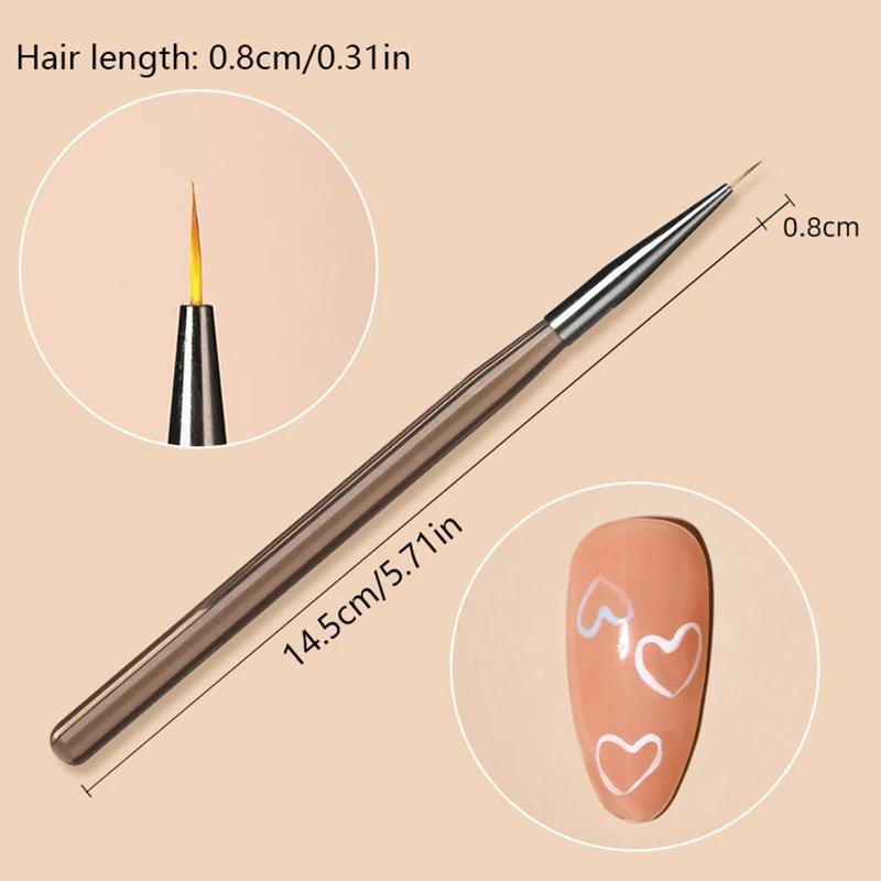 

Nail Brush Acrylic Liquid Powder Pen Crystal UV Gel Extension Painting Brush Lines Liner Drawing Painting Pen Nail Art Tool 9Pcs