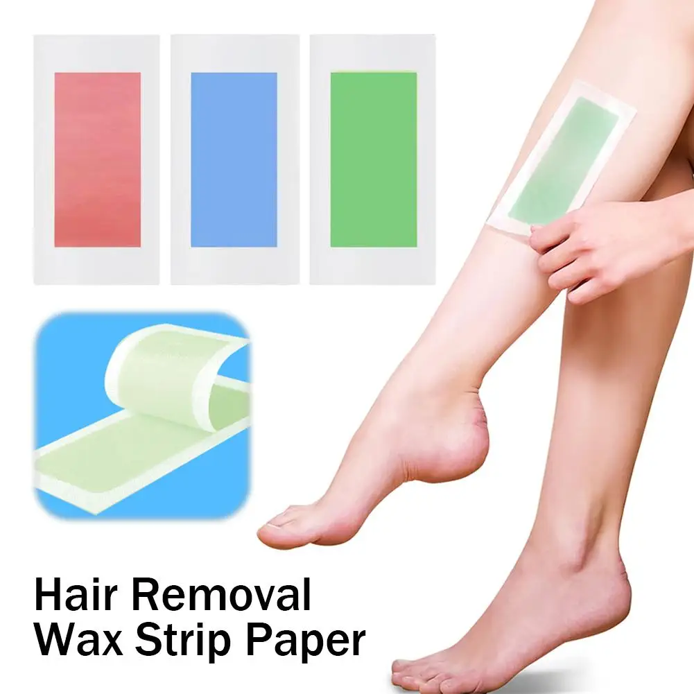 

10pcs/lot Red Hair Removal Wax Strips Roll Underarm Tool Wax Men Paper Beauty Hair Facial Strip Leg Body Women K5P0