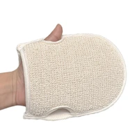 Soft Natural Loofah Glove Double-sided Body Scrub Sponge Pad Bath Scrubber Mitt For Shower Spa Skin Clean Bath Gloves 1