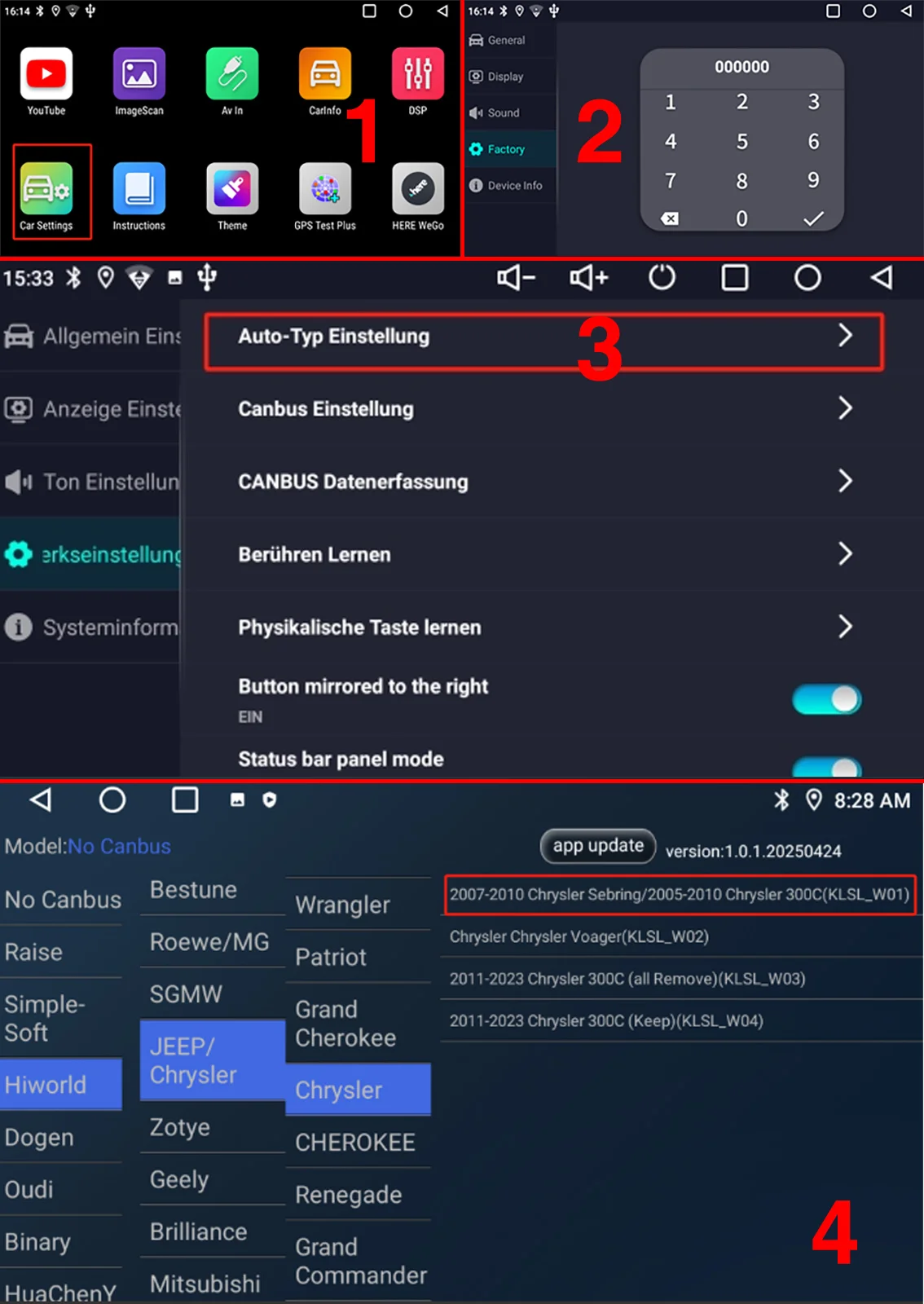 ESSGOO 9-Zoll Android 15 Autoradio für Chrysler 300 300C 05-10 mit Wireless CarPlay, Android Auto, NAVI, GPS, WIFI, ASP und Mirror Link – Detail 20
