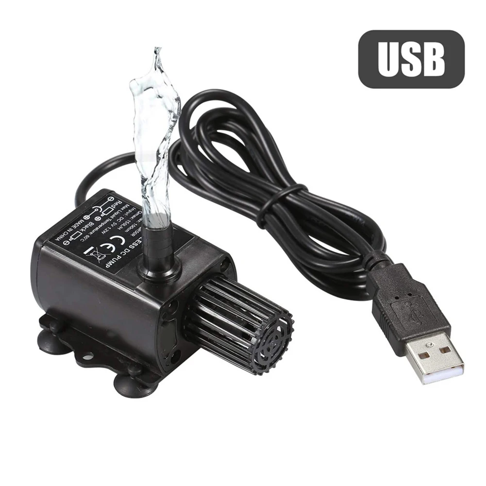 

Погружной мини-фонтан, 150 л/ч, см, USB
