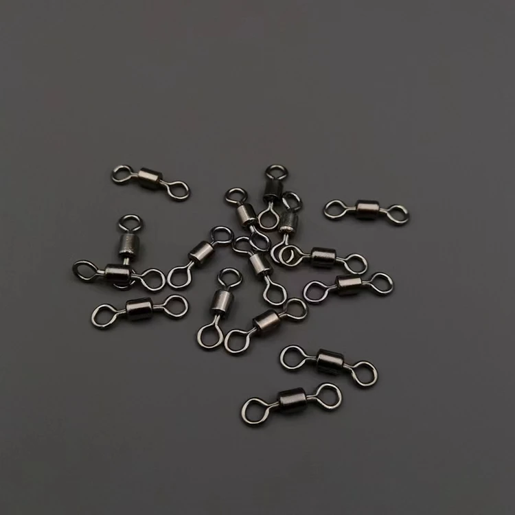 20/100 stücke Angeln Barrel Lager Roll Wirbel Solide Ring LB Lockt Stecker 17 Größe Angelgerät Zubehör Fisch Werkzeug – Detail 15