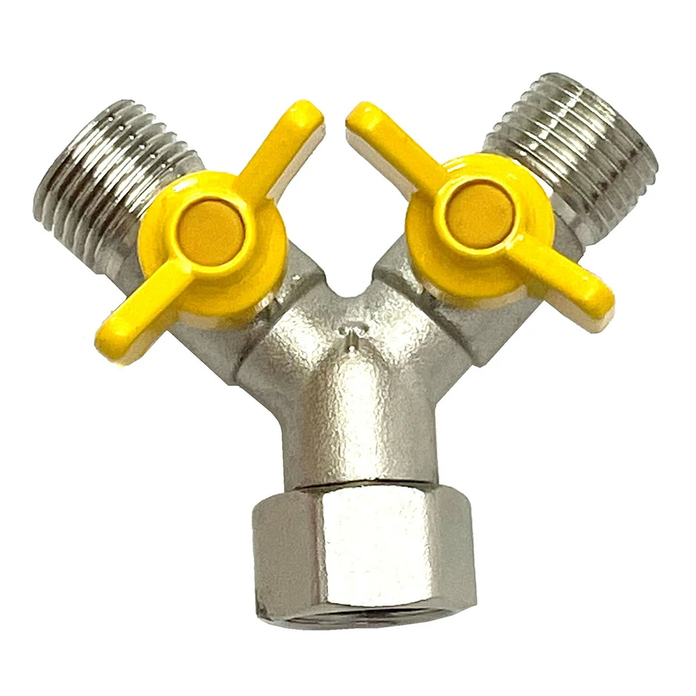 

With Metal Handles Gas Valve Connector Valve Solid Brass 1/2Inch 3-way Adapter Distributor For 2 Or 3 Connections