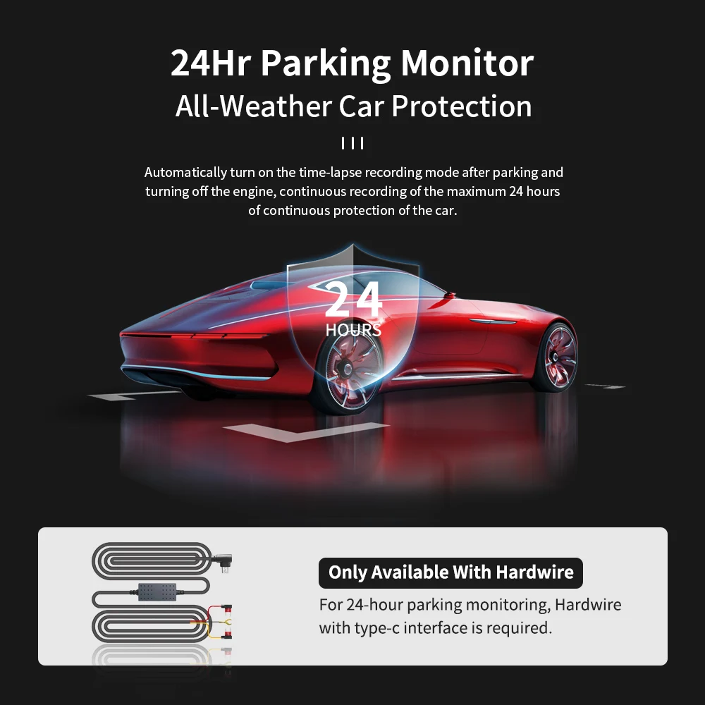  GPS ڵ Dvr  ķ, 24 ð  ͸, 3.0 ġ, 4 , 1080P, 360    ī޶ ƮĿ,   ڽ