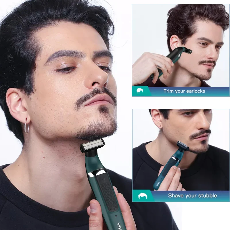VGR Pubic Hair Trimmer Shaver for Men Body Groomer for Groin & Balls Replaceable Blade Electric Razor IPX5 Waterproof Epilator 2