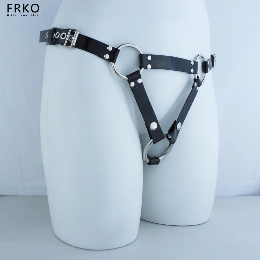 FRKO Male Chastity PU Belt Adjustable Rope Scrotum Ring BDSM Games Erotic Product Adult Sex Toys for Men Underwear Bondage 18+ penis chastity cage chastity lock sex toy