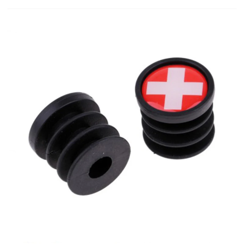 1 Pair Bicycle National Flag Handlebar End Plug For MTB Mountain Road Bike Grips Cap Covers End Stoppers 22mm Diameter