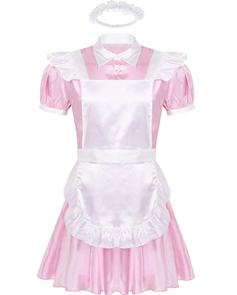 

French Uniform Role Playing Costume Sissy Maid Cross Dresser Party Daily Crossdresser Party Daily Unisex Dress Evening Dress