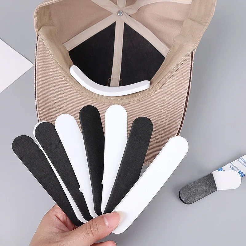 Disposable cap liner moisture wicking sweatband visor hat size reducer adhesive sweat absorbing strips patch tape 5Pieces